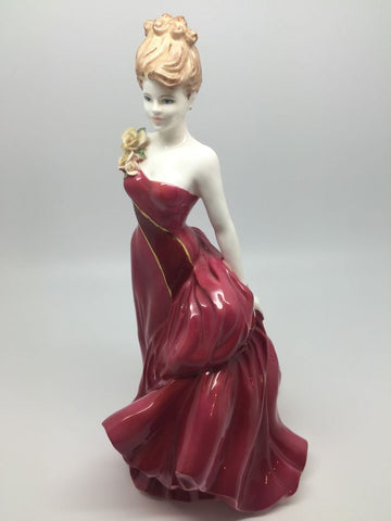 Coalport Lady In Red Figurine