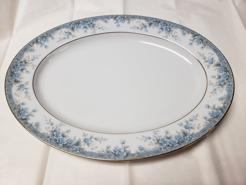 Blue Hill Oval Platter by Noritake