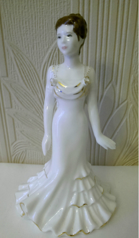 Coalport Ladies Of Fashion Stunning In Black Figurine