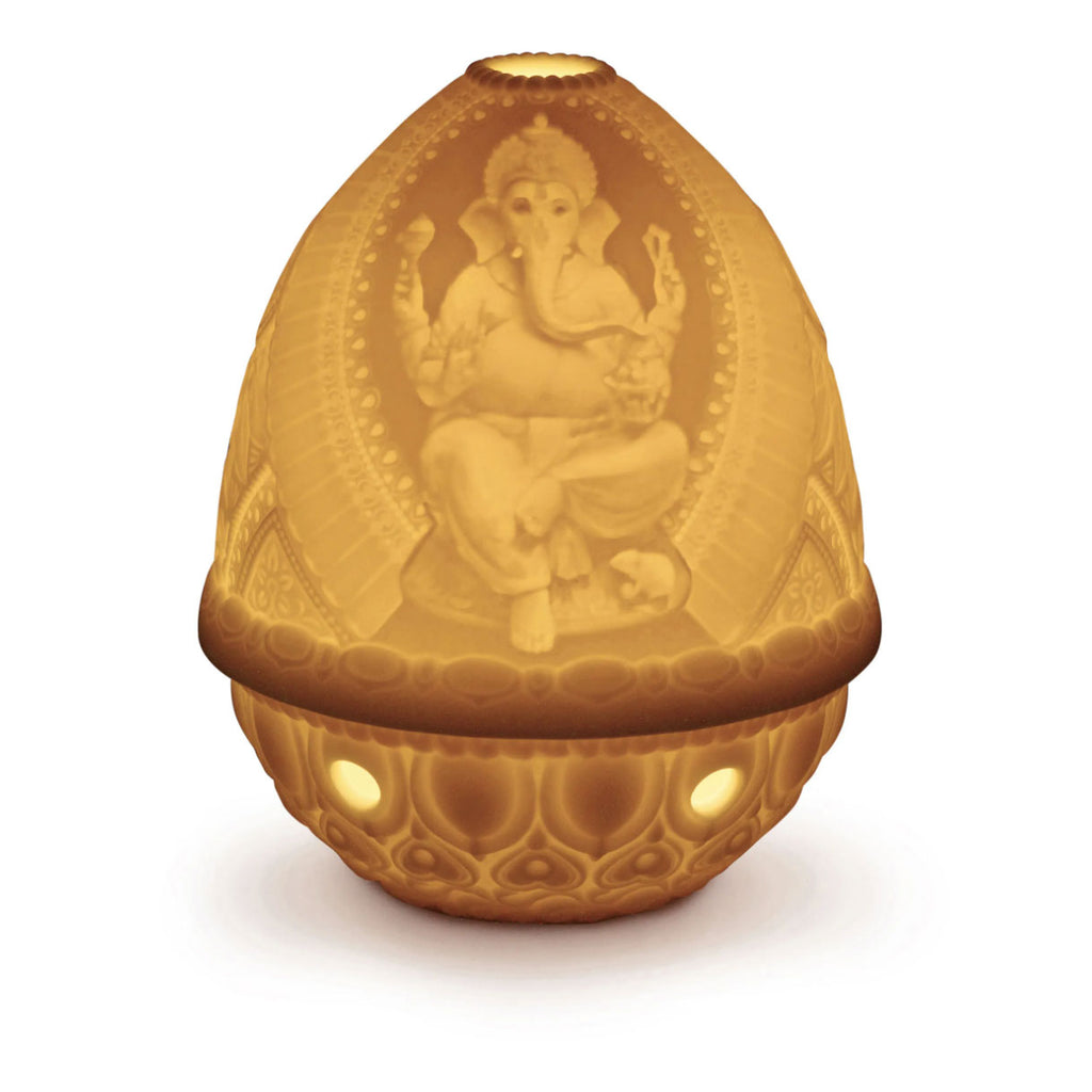 Lladro Lithophane Votive Light - Lord Ganesha